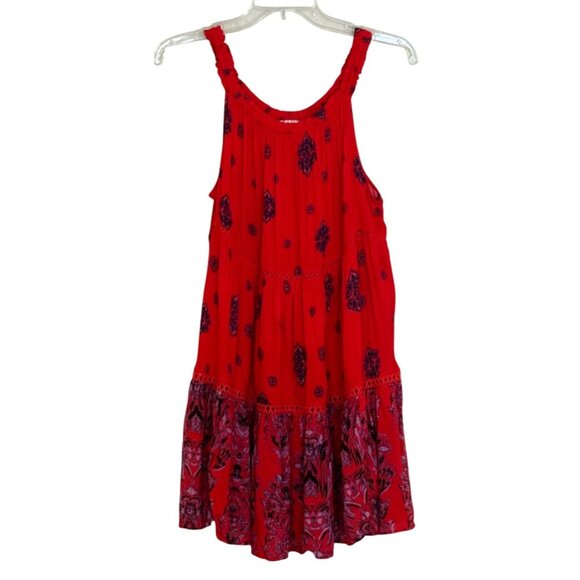 Intimately Free People Women's Talk to Me Trapeze Dress Red Size XS - Picture 9 of 11